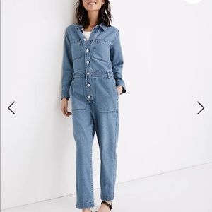 Madewell Denim Relaxed Coverall Jumpsuit